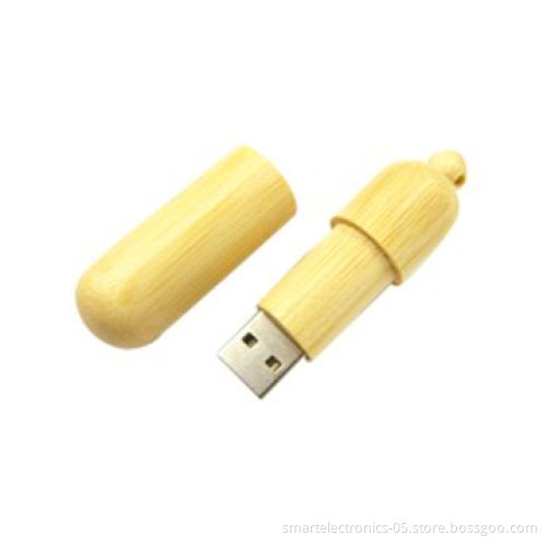 Wooden USB Flash Drive, High Reading and Writing Speed, Free Logo Engraving/Printing, Package